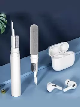 1pc Earbuds Cleaning Kit For Phone Cleaner Kit With Brush For Earbuds Cleaner, Wireless Earphones,Laptop, Camera (White)