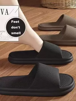 Quiet EVA Slippers For Men And Women - Non-Slip, Quick-Drying, Odor-Proof Summer Indoor Slippers, Soft Textured Soles, Suitable For Home And Bathroom Use