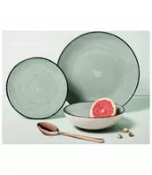 12pc STONEWARE DINNERWARE SET BELIZE