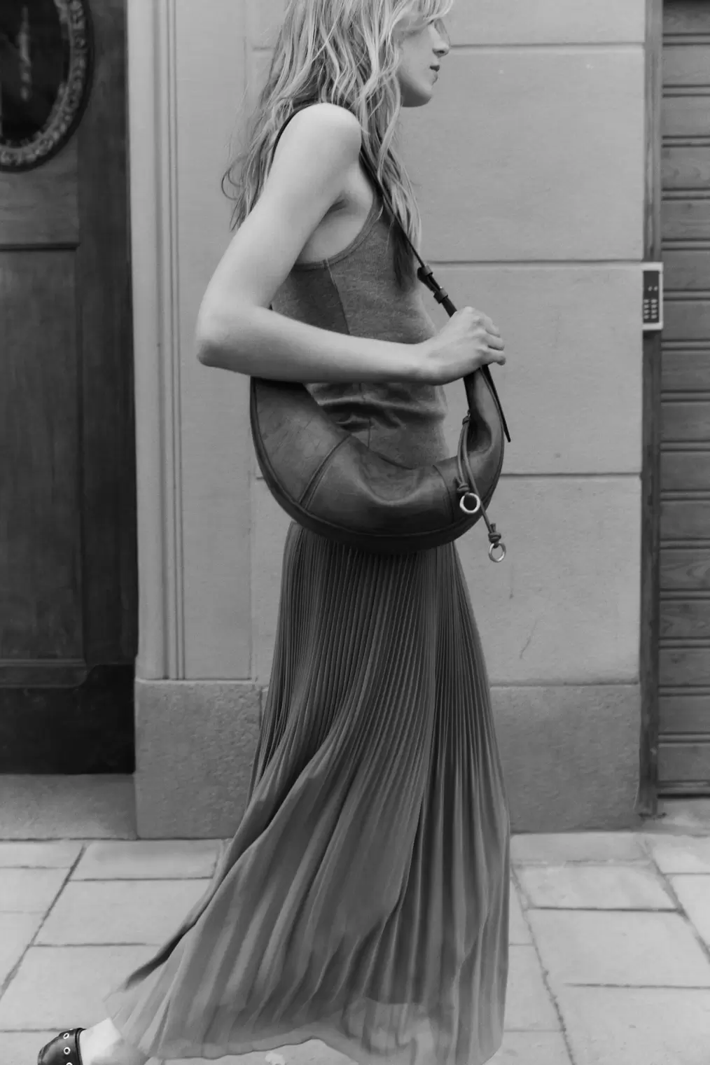 Pleated Chiffon Skirt