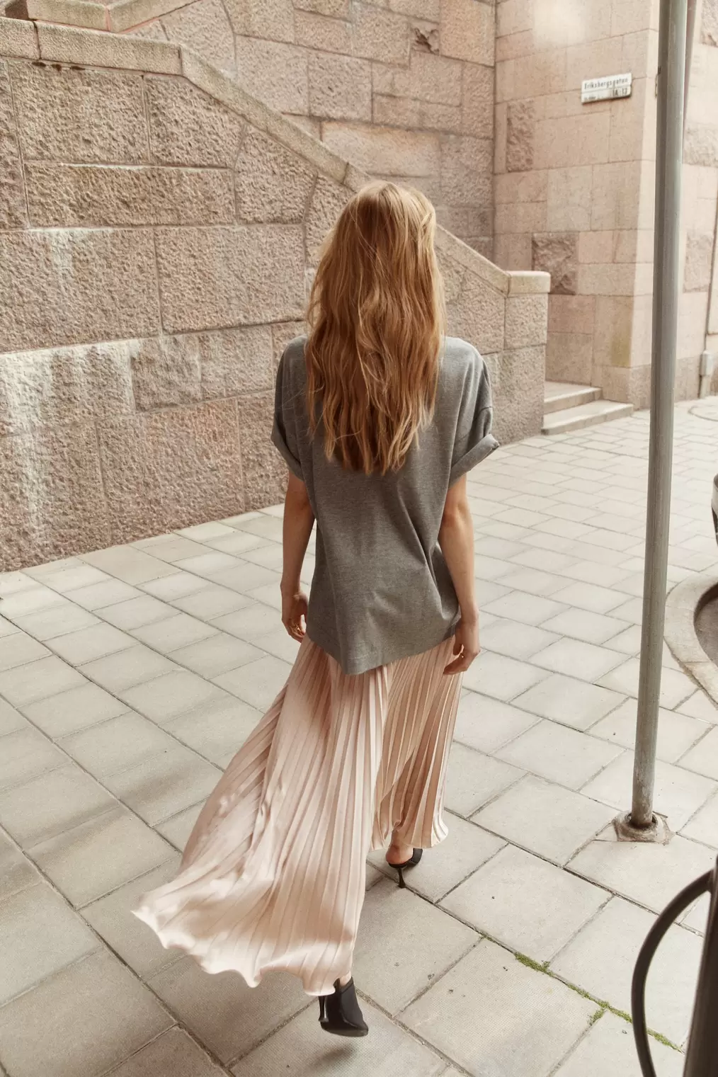 Pleated Maxi Skirt