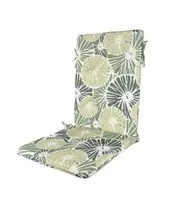 LIME OUTDOOR HIGH BACK CHAIR PAD PRINTED GREEN 42x17"