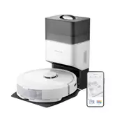 Roborock Q8 Max+ Robotic Vacuum and Mop with Reactive Tech Obstacle Avoidance, Self-Empty Dock, Incredible Suction, DuoRoller Brush, and Multi-Surface Capability, White
