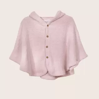 Fleece Poncho Pink 0-6m - Pink