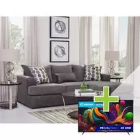 Envy Chaise Sofa + 50" Element 4K UHD TV 