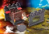 9841 - Façade d'extension avec prison et mur cassable pour la Forteresse volcanique des Burnham Raiders