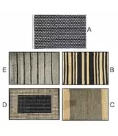 LAUREN TAYLOR AGRA JUTE COTTON DOOR MAT ASSORTED 20x32"