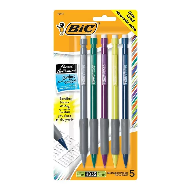 BIC Extra-Comfort HB Mechanical Pencils - 0.7mm - 5 Pack