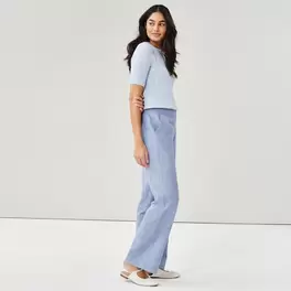 Wide Leg Linen Blend Pant