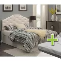 Queen Dawson Headboard w/8" Firm Tight Top Mattress 