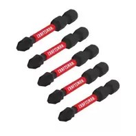 Craftsman Impact Rated 2" Phillips #2 Screwdriving Set -5pk
