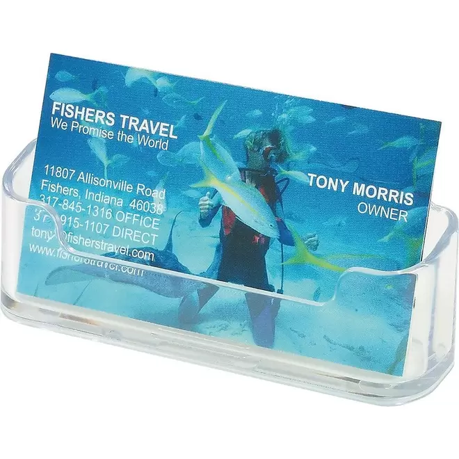 Staples Clear Business Card Holder
