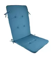 PINEAPPLE OUTDOOR HIGH BACK CHAIR PAD SOLID BLUE 42x17"