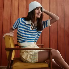 Stripe Knit Polo