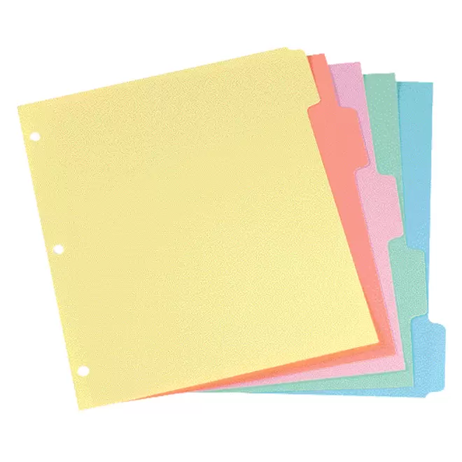 Oxford Subject Dividers - Letter Size - Assorted Colours