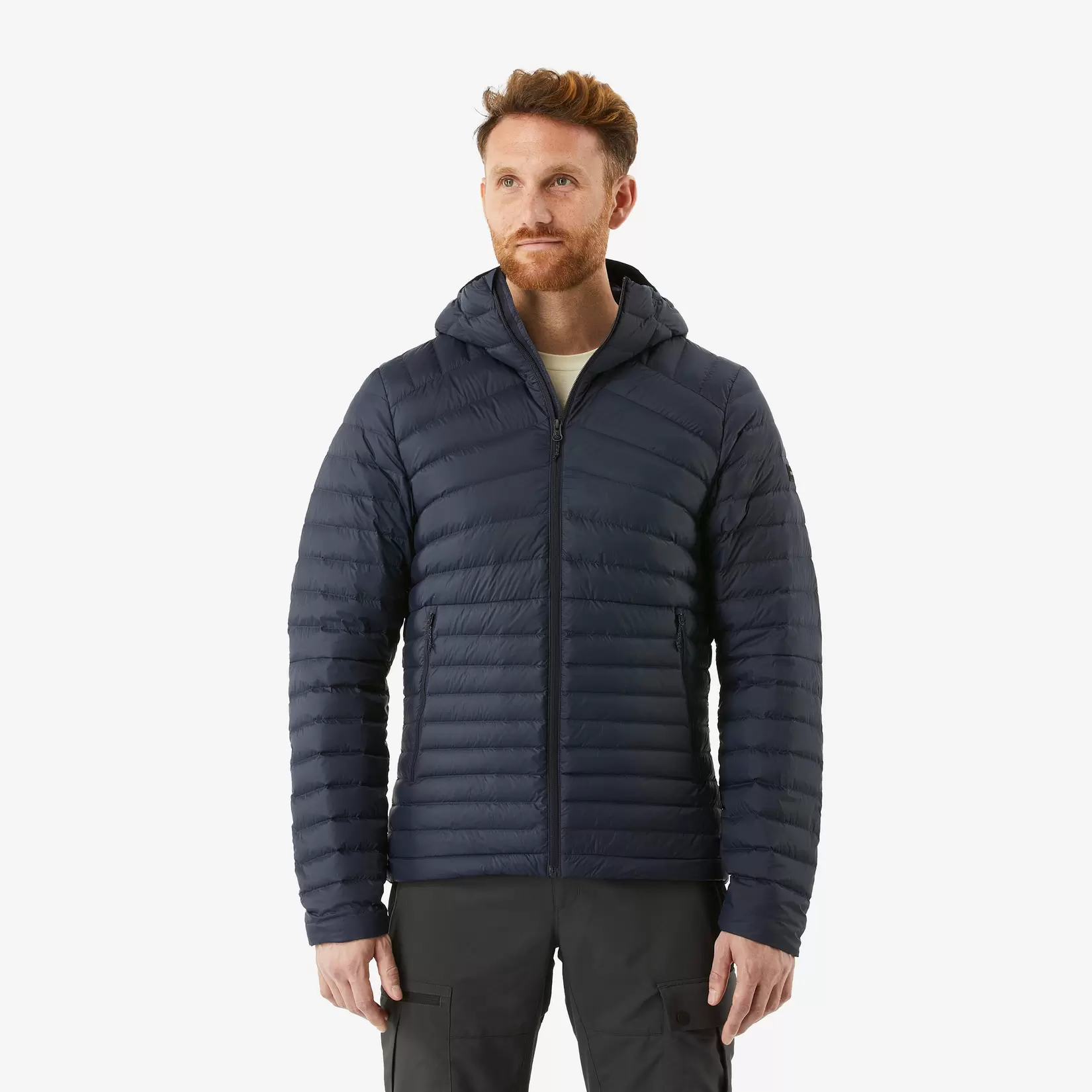 Men’s Down Hiking Jacket with Hood – MT 100