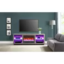 Aurora 72” TV Stand with 4 Color Fireplace