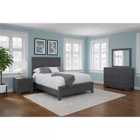 Performa King Bed w/ Dresser, Mirror, & Nightstand