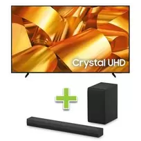 Samsung 75" Crystal UHD Tizen Smart TV & LG 2.1 ch. Soundbar w/ Bluetooth