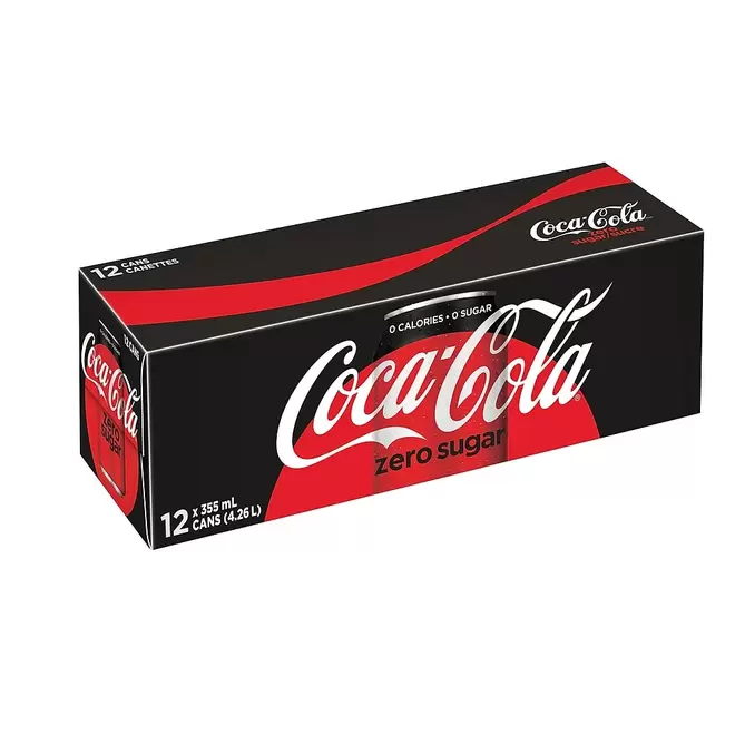 Coca-Cola Zero Sugar - 355mL Cans - 12 Pack