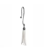 TASSEL SHOWER CURTAIN HOOKS WHITE/CHROME