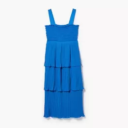 Crepe Tiered Midi Dress
