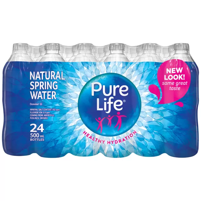 Pure Life Natural Flat Spring Water - 500ml - 24 Pack