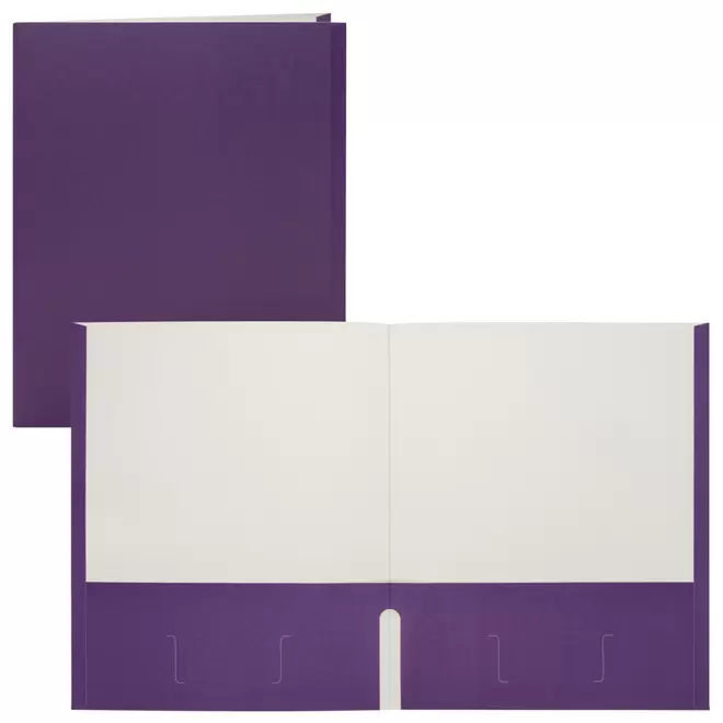 Staples Twin Pocket Portfolio - Letter Size - Purple