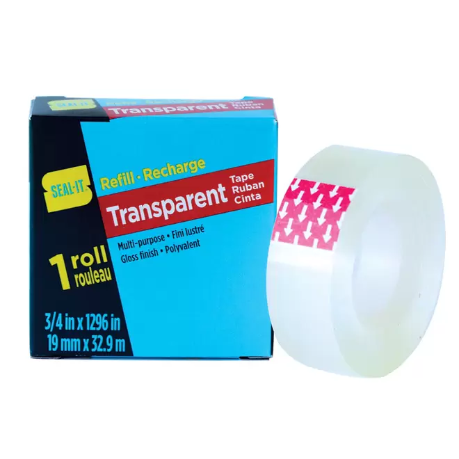 Seal-It Transparent Tape Refill Roll - 3/4" x 1296"