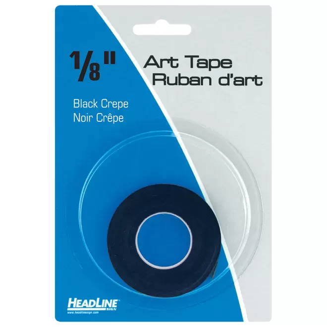 Headline Sign Graphic Art Tape - 1/8" x 324" - Black