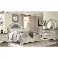 Queen Madison Bed w/Dresser, Mirror
