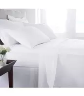 LAUREN TAYLOR T350 SOLID 16" DEEP POCKET COTTON SHEET SET