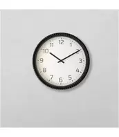 LAUREN TAYLOR ROUND WALL CLOCK BLACK 12"