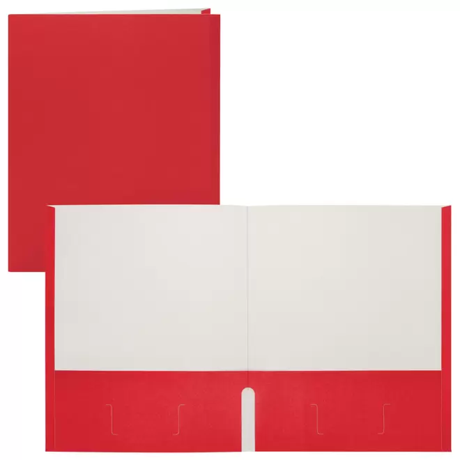 Staples Twin Pocket Portfolio - Letter Size - Red