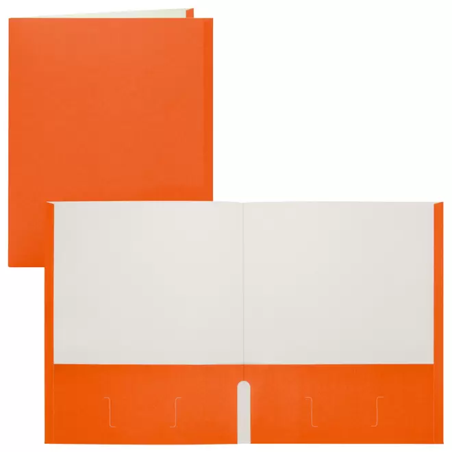 Staples Twin Pocket Portfolio - Letter Size - Orange