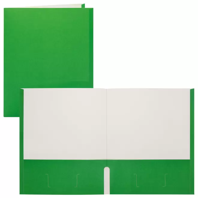 Staples Twin Pocket Portfolio - Letter Size - Green
