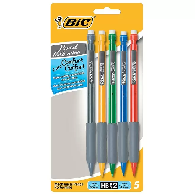 BIC Extra Comfort Mechanical Pencils - 0.5mm - HB - 5 Pack