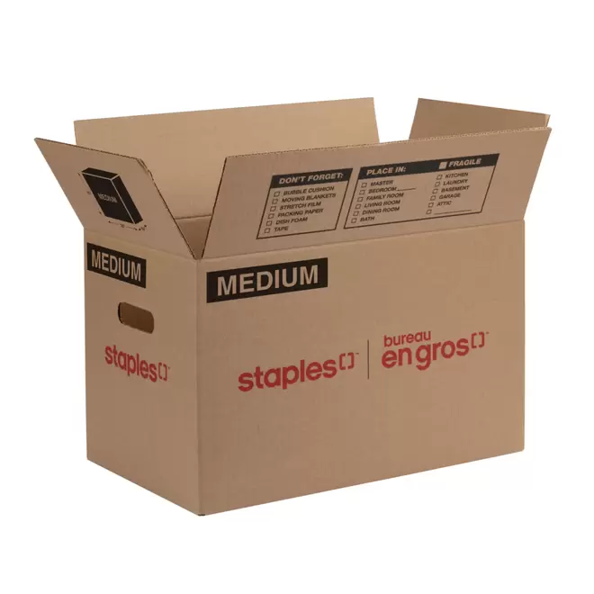 Staples Moving Box - Medium - 23" L x 15" W x 15" H