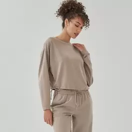 Active Boat Neck Long Sleeve Top