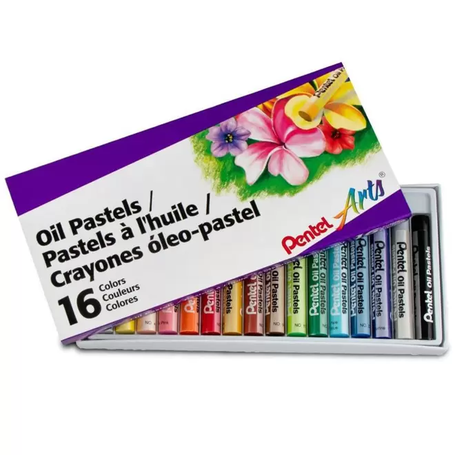 Pentel 16-Colour Oil Pastels Arts Set