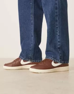 Nike Field General sneakers in brown and off white