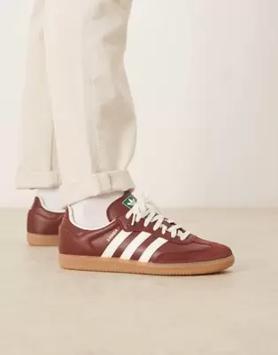 Adidas Originals Samba OG sneakers in brown and white