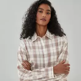 Boxy Cropped Plaid Shirt