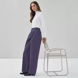 Ultra-High Rise Pleated Trouser
