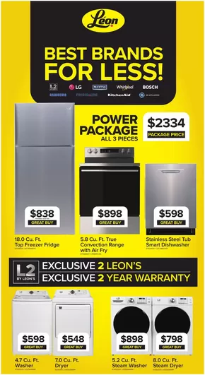 Leon's catalogue in Moncton | Great discounts on selected products | 2025-07-31T00:00:00.000Z - 2025-08-27T00:00:00.000Z