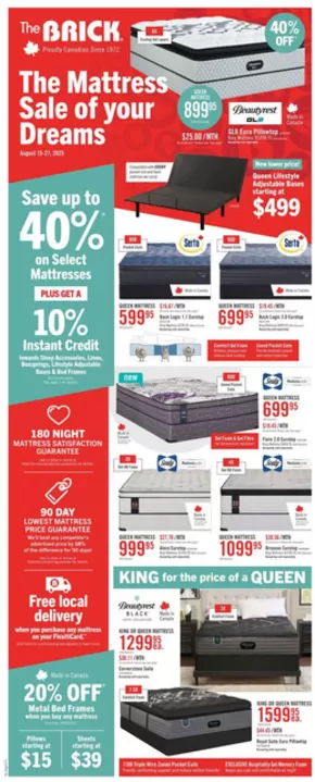 The Brick catalogue in Moncton | New offers to discover | 2025-08-15T00:00:00.000Z - 2025-08-27T00:00:00.000Z