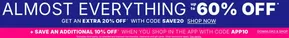 Everything up to 60 % off