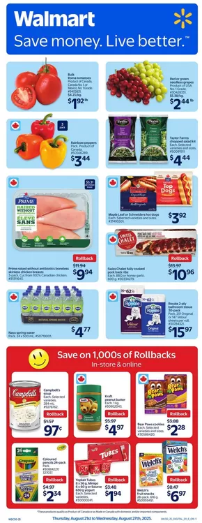 Walmart catalogue in North Bay | Walmart flyer | 2025-08-21T00:00:00.000Z - 2025-08-27T00:00:00.000Z