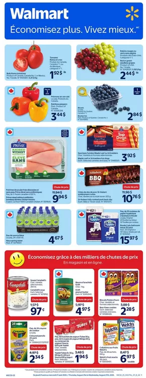 Walmart catalogue in Drummondville | Exclusive deals and bargains | 2025-08-21T00:00:00.000Z - 2025-08-28T00:00:00.000Z