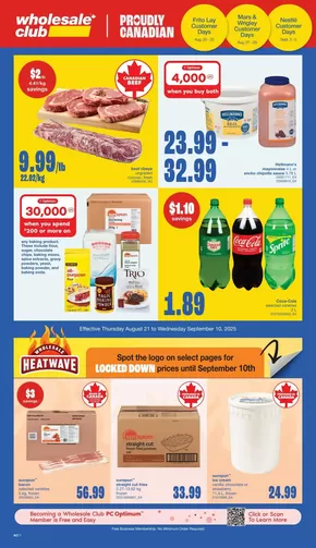 Wholesale Club catalogue in Drummondville | Save now with our deals | 2025-08-21T00:00:00.000Z - 2025-09-10T00:00:00.000Z